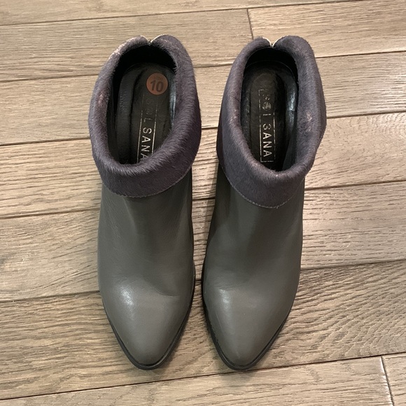 Sol Sana Calf Haired Leather Heeled Mules/Clogs - Picture 2 of 12